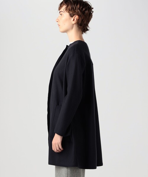 「BALLSEY」 ノーカラーコート 34 ベージュ レディース_画像4