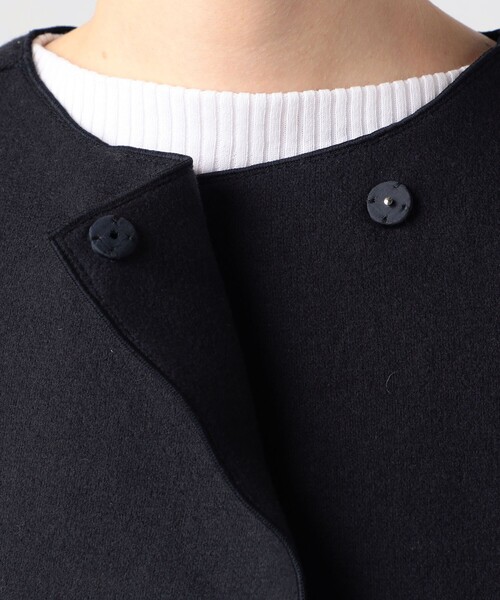 「BALLSEY」 ノーカラーコート 34 ベージュ レディース_画像8