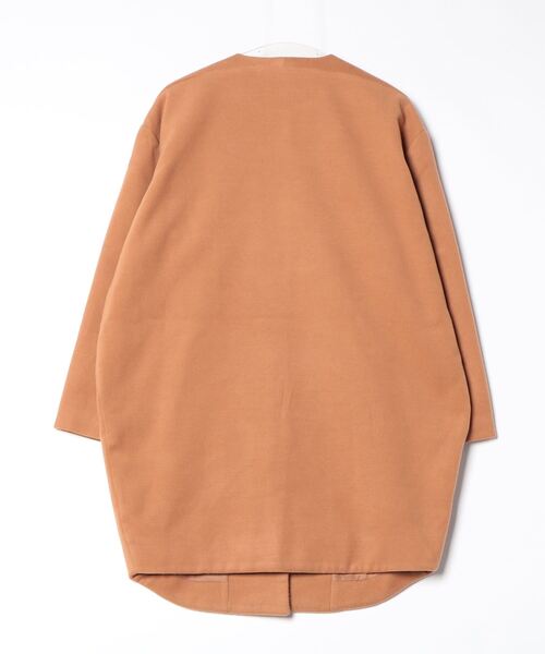 「DETAILS」 ノーカラーコート - オレンジ レディース_画像2