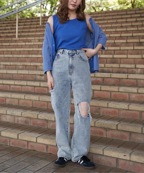 VENCE EXCHANGE tシャツ カーディガンxタンクトップセット