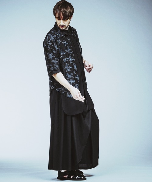 NO ID.（ノーアイディー） シャツ 「NO ID.」Sheer Flower JQ Big