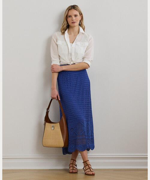 lauren ラルフローレン リネン スカート 中古・古着通販】POLO RALPH LAUREN (ポロ・ラルフローレン