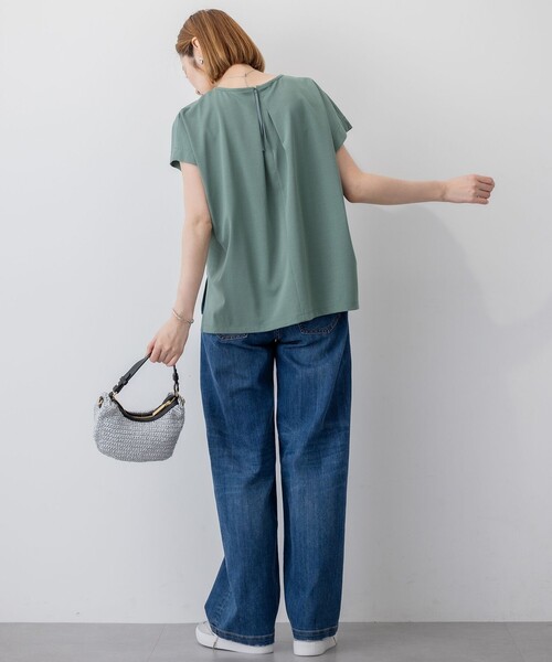 23区 tシャツ 「接触冷感/洗える」ツイストコットンプレー