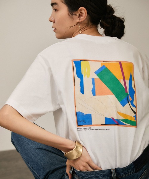 tシャツ 「WEB限定」マティスアートTシャツ レディース SALON adam et rope' tシャツ 「WEB限定」マティスアートTシャツ
