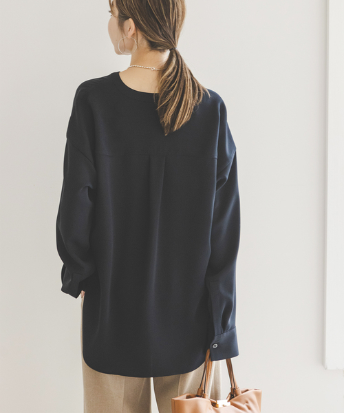 未使用タグ付き✳︎ NOBLE ノーブル ワークディテールドレープシャツ 追加》ワークディテールドレープシャツ 4（シャツ／ブラウス）｜NOBLE