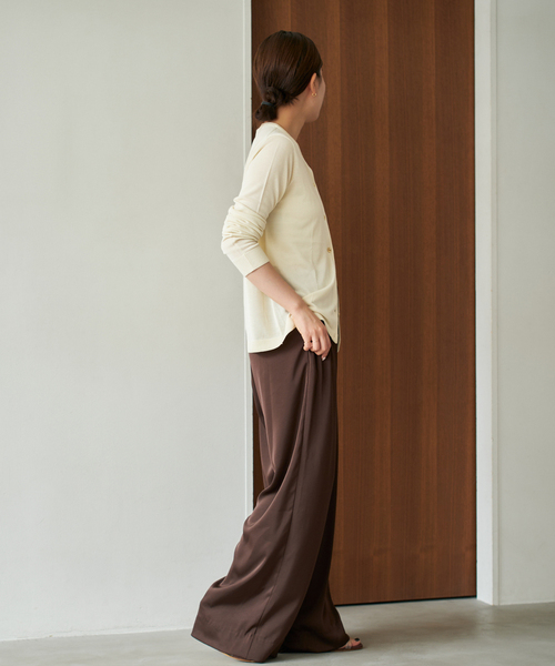 Plage Luster カーディガン ベージュ 34 B.C STOCK カーディガン 「追加4」手洗い可 / リネン混シアー