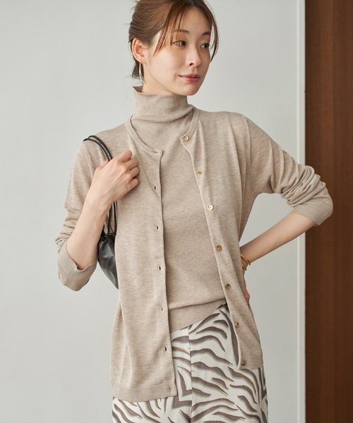 Plage - プラージュ　　春物カーディガン plage カーディガン vis/silk mix レディース : ZOZOTOWN Yahoo