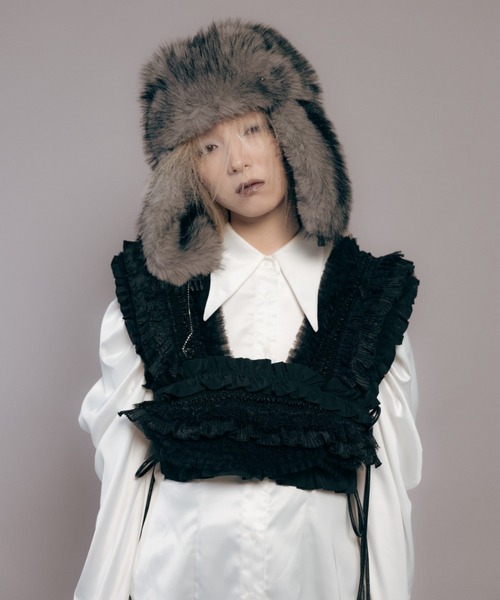 Carmelo ベスト ジレ Ange frill vest レディース メンズ : ZOZOTOWN