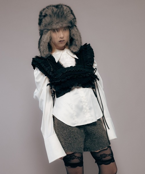 完売品　Carmelo Ange frill vest White Carmelo ベスト ジレ Ange frill vest レディース メンズ : ZOZOTOWN