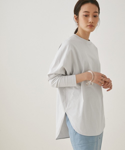「ADAM ET ROPE'」 長袖カットソー 36 グレー レディース