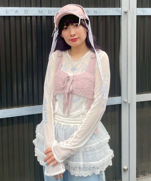 CandyStripper トップス3点セット Candy Stripper tシャツ TATTOO LACE SHEER トップス レディース