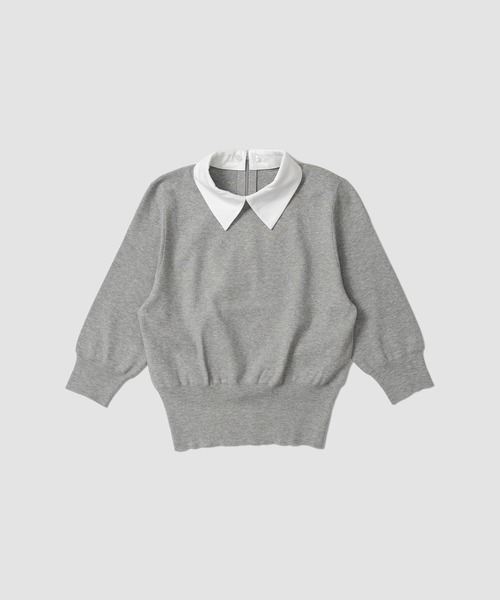ESTNATION ニット セーター / 2WAY 襟付きハーフスリーブ ニット