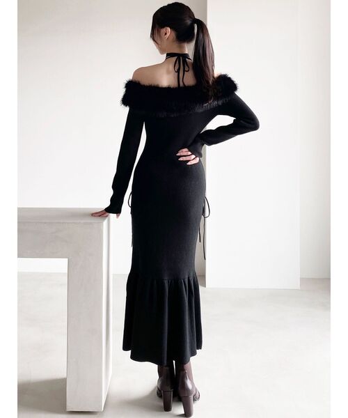 RESEXXY（リゼクシー） ワンピース フェイクファートリムニット