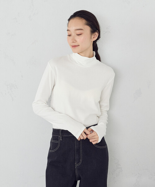 COMME CA ISM（コムサイズム） tシャツ 吸湿発熱 ハイネックTシャツ