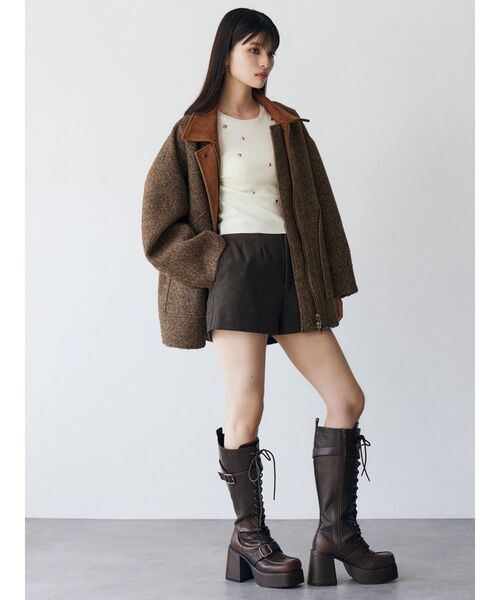 MURUA リバーシブルミドルコート MURUA（ムルーア） ジャケット テーラードジャケット リバーシブル