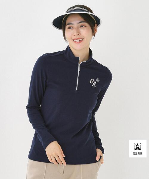 adabat（アダバット） tシャツ 「吸湿発熱」ハーフジップ長袖モック