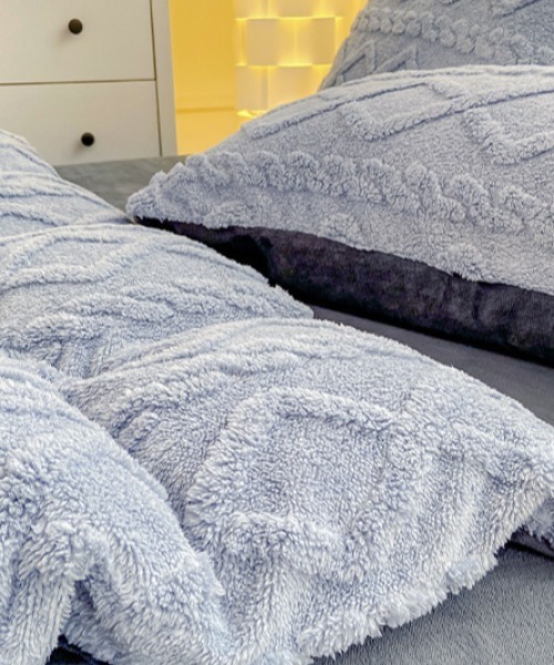 pyornim（ピョルニム） ベッド 寝具 「3点セット」ケーブル柄 フリース