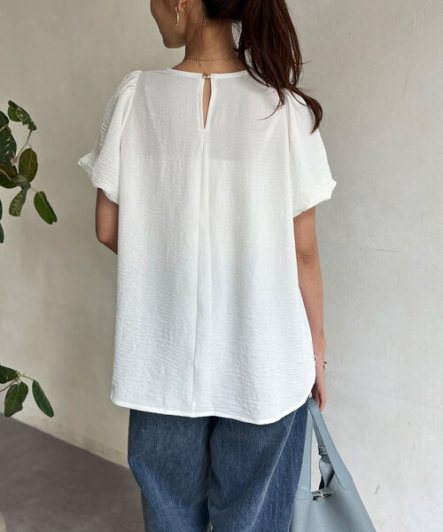 「Chez toi」 半袖ブラウス FREE ブラック レディース_画像7