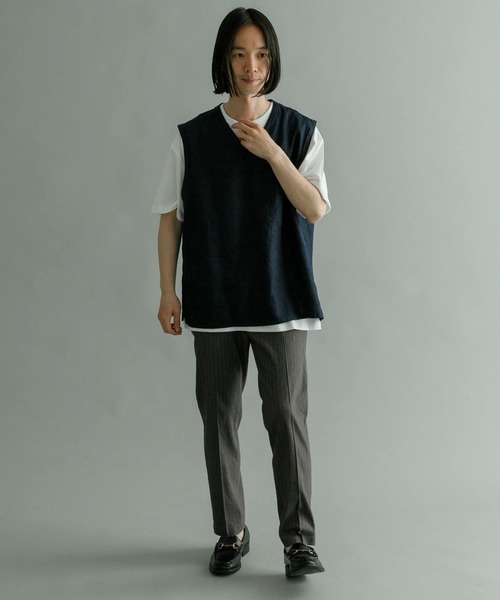 「URBAN RESEARCH」 イージーパンツ LARGE ネイビー メンズ_画像8