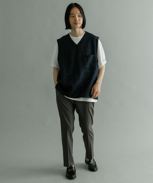 「URBAN RESEARCH」 イージーパンツ LARGE ネイビー メンズ_画像9