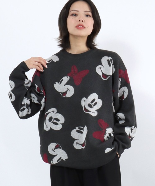 Disney（ディズニー） ニット セーター キャラクタージャガードニット