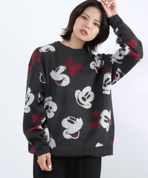 Disney（ディズニー） ニット セーター キャラクタージャガードニット