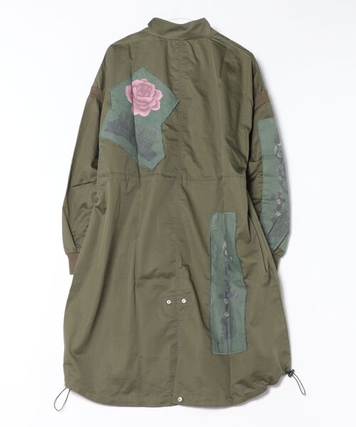 ScoLar（スカラー） ブルゾン アウター アップリケ ロングブルゾン