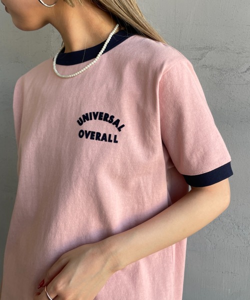 「UNIVERSAL OVERALL」 半袖Tシャツ F ネイビー レディース_画像9