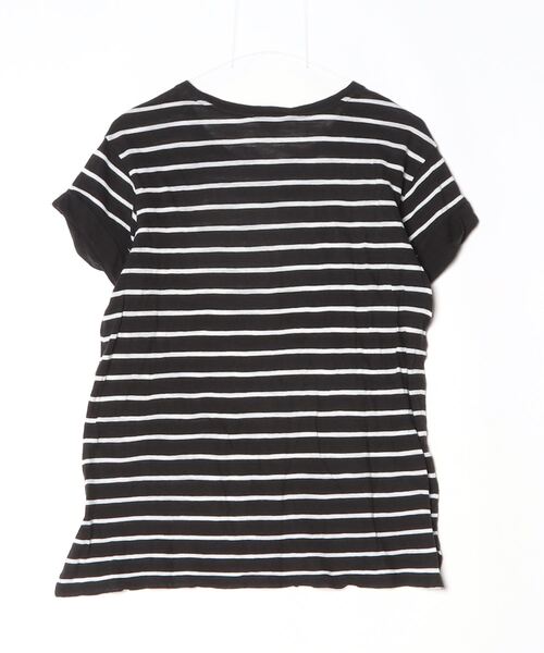 「VINCE」 ボーダー柄半袖Tシャツ X-SMALL ブラック レディース_画像2
