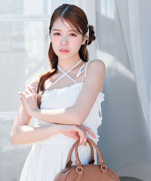「OLIVE des OLIVE」 キャミソールワンピース MEDIUM チャコールグレー レディース_画像6