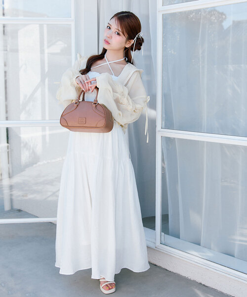 「OLIVE des OLIVE」 キャミソールワンピース MEDIUM チャコールグレー レディース_画像7