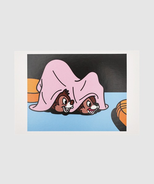 ED15 Face oka サイン入り タペストリー Disney（ディズニー） ステッカー Post card designed by FACE OKA