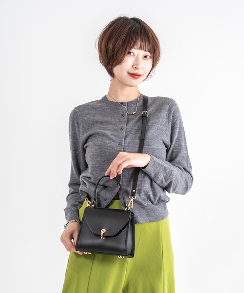 【美品】 ジャンニノターロ フラップ 2way ハンドバッグ レザー ショルダー GIANNI NOTARO（ジャンニノターロ） ショルダーバッグ バッグ 「GIANNI