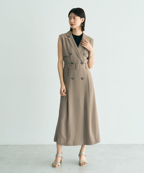 「YECCA VECCA」 ノースリーブワンピース FREE ブラウン レディース_画像4