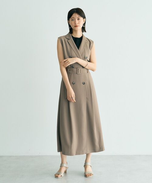 「YECCA VECCA」 ノースリーブワンピース FREE ブラウン レディース_画像5