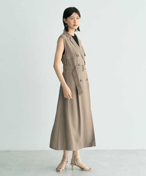 「YECCA VECCA」 ノースリーブワンピース FREE ブラウン レディース_画像6