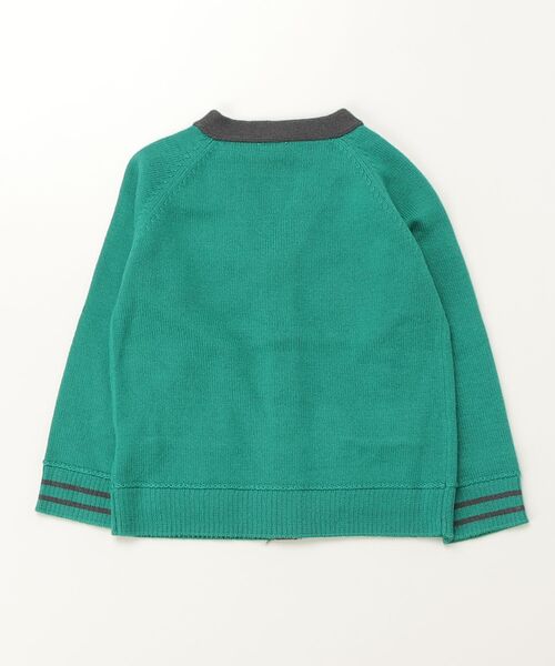 「PETIT BATEAU」 「KIDS」ニットカーディガン - グリーン キッズ_画像2