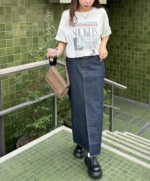 「DISCOAT」 半袖Tシャツ FREE ホワイト系その他2 レディース_画像4
