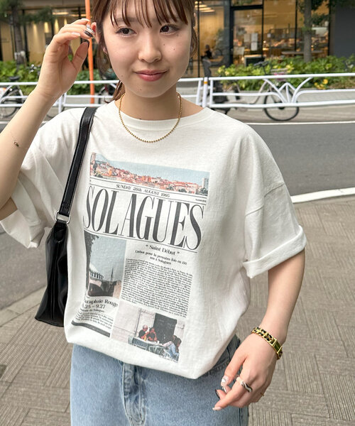「DISCOAT」 半袖Tシャツ FREE ホワイト系その他2 レディース_画像7