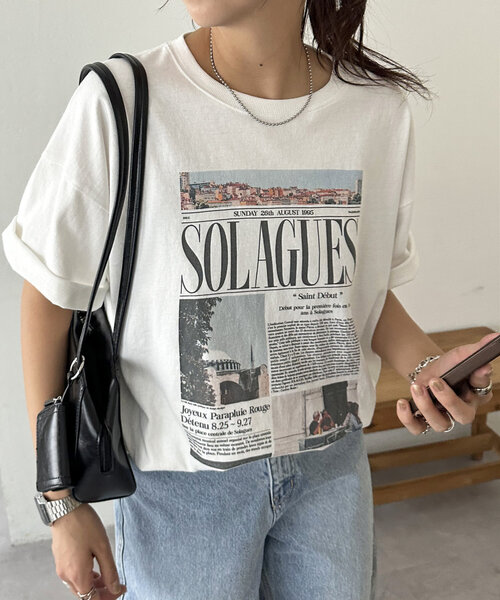 「DISCOAT」 半袖Tシャツ FREE ホワイト系その他2 レディース_画像8