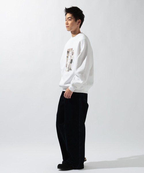 niko and…（ニコアンド） パンツ フロッキープリントワイドパンツ