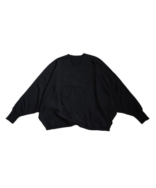 「antiqua」 「pattern torso」長袖ニット ONESIZE ブラック レディース