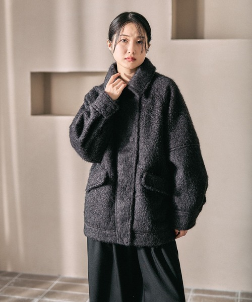 LEPSIM（レプシィム） ブルゾン アウター シャギーミドルZIPブルゾン