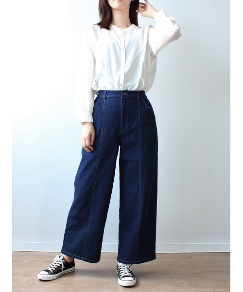 「MB mint breeze」 長袖チュニック L ブルー レディース_画像4