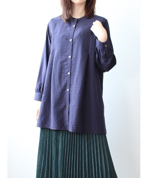 「MB mint breeze」 長袖チュニック L ブルー レディース_画像6