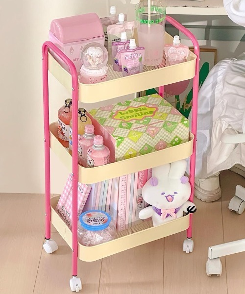 収納 配色カラーキャスター付き3段ワゴン : ZOZOTOWN Yahoo!店 - 通販