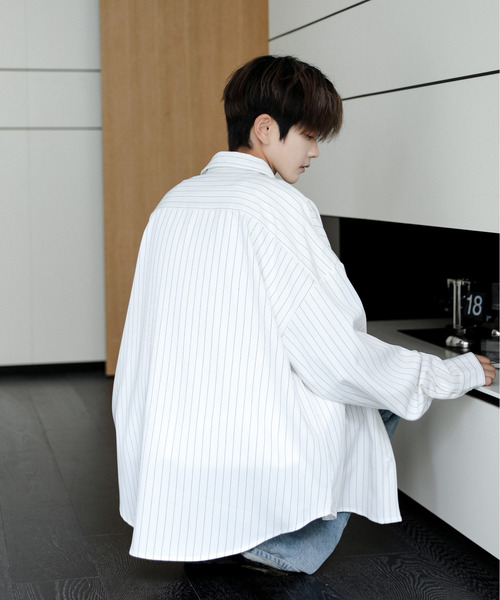 「neos」 長袖シャツ X-LARGE ネイビー メンズ_画像5