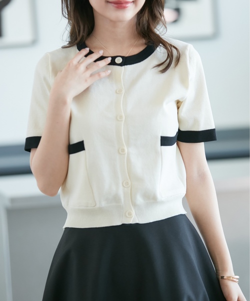 「visage」 ニットカーディガン FREE ホワイト レディース_画像3