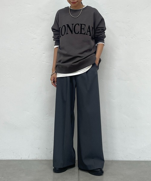 「LOUNGEDRESS」 スウェットカットソー FREE カーキ レディース_画像2