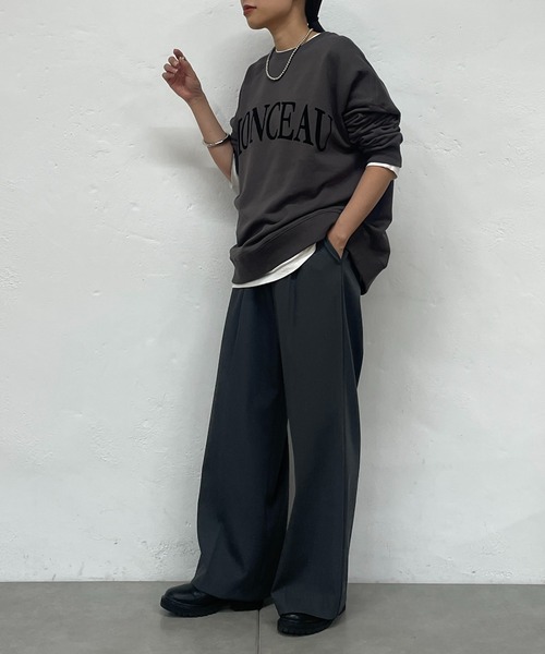 「LOUNGEDRESS」 スウェットカットソー FREE カーキ レディース_画像3